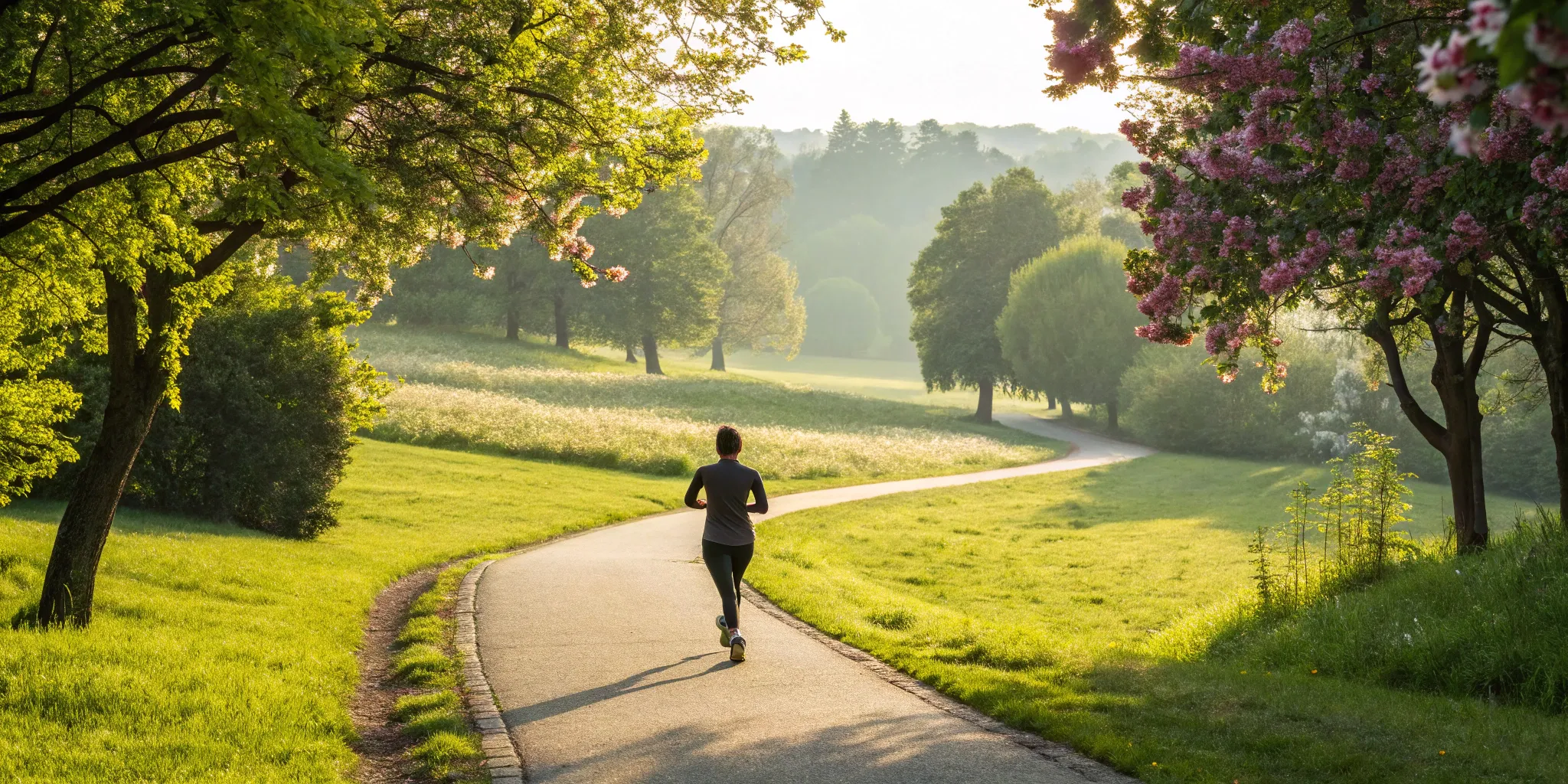 A young person jogging, showing how long a hip replacement can last.