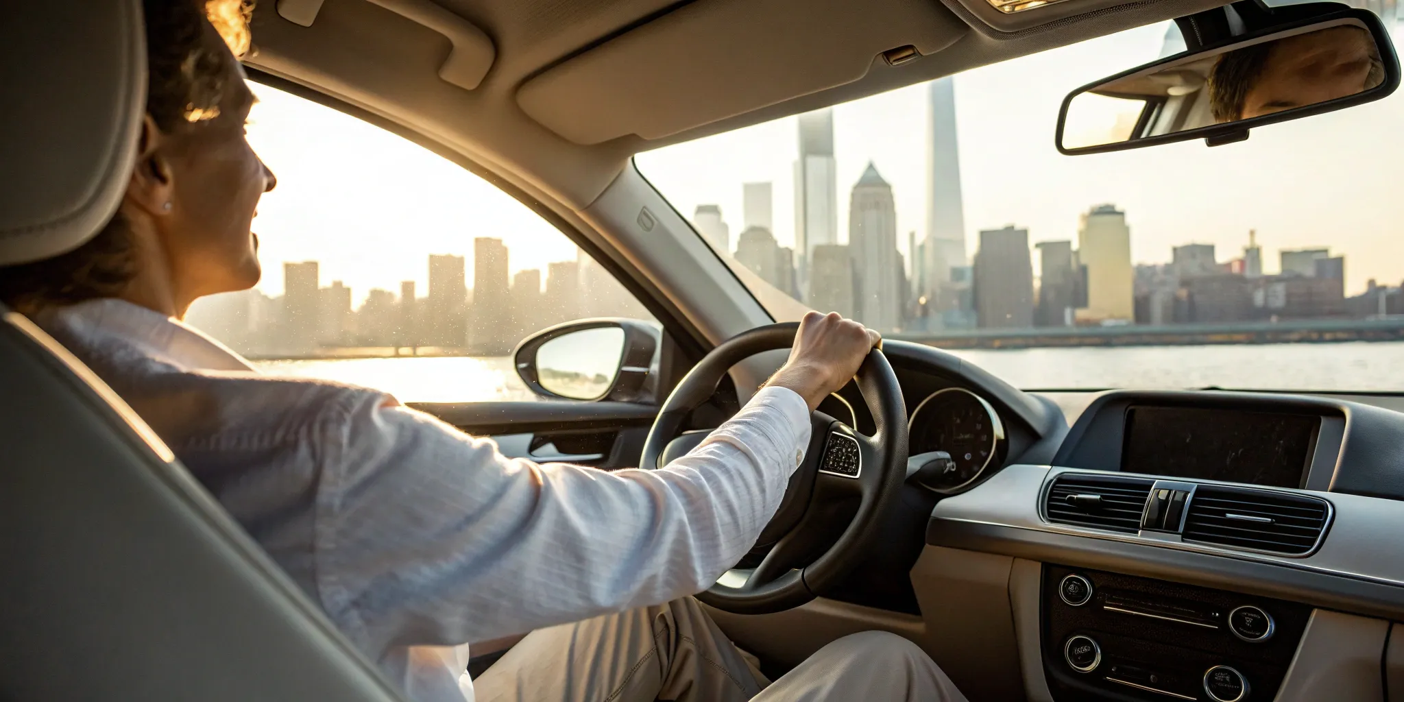 When Can I Drive After Reverse Shoulder Replacement? 1 A person safely driving a car after recovering from reverse shoulder replacement.