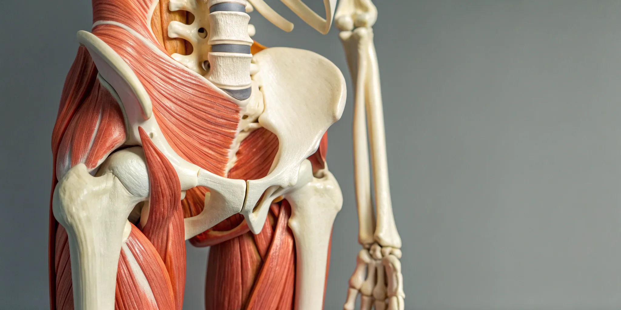 Anatomical view of the gluteus medius muscle, a source of pain and symptoms from a tear.